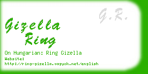 gizella ring business card